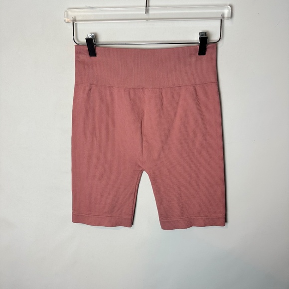 Avocado Seamless Bike Short Ribbed Salmon High Waisted Small - Picture 2 of 5